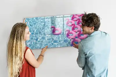 Napihljivi flamingo magnetna tabla piši briši