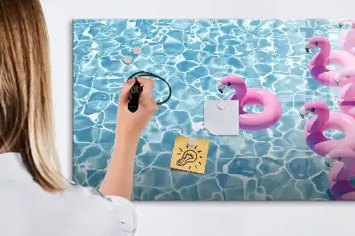 Napihljivi flamingo magnetna tabla piši briši