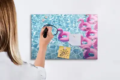Napihljivi flamingo magnetna tabla piši briši