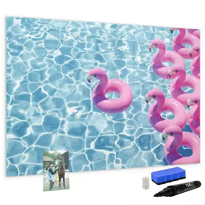 Napihljivi flamingo magnetna tabla piši briši