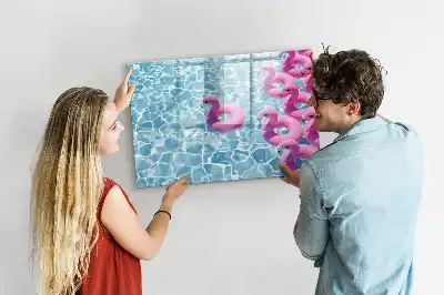 Napihljivi flamingo magnetna tabla piši briši