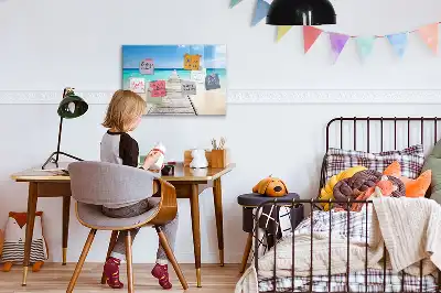 Magnetna tabla za risanje z motivom tropskega otoka