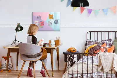 Magnetna tabla za risanje pastelni vzorec