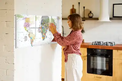 Magnetna tabla za risanje zemljevid sveta