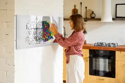Magnetna tabla za risanje z motivom abstrakcije možganov