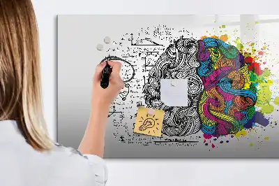 Magnetna tabla za risanje z motivom abstrakcije možganov
