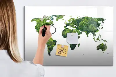 Eko zemljevid sveta z magnetno tablo za risanje