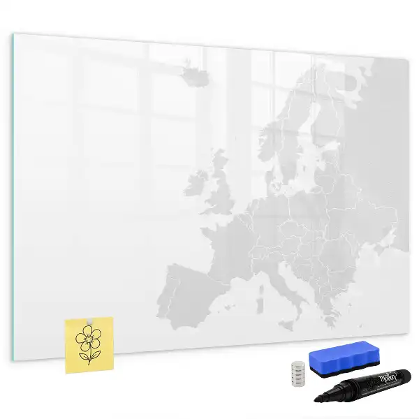Zemljevid Evrope magnetna tabla za risanje