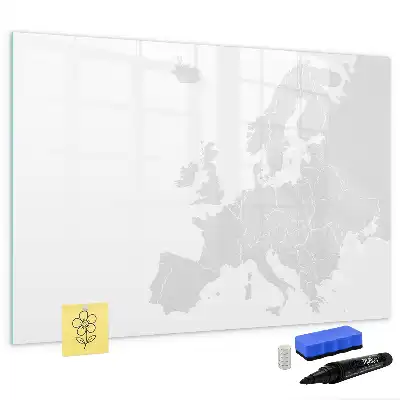 Zemljevid Evrope magnetna tabla za risanje