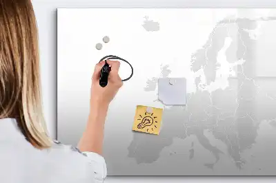 Zemljevid Evrope magnetna tabla za risanje