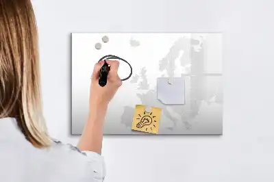 Zemljevid Evrope magnetna tabla za risanje