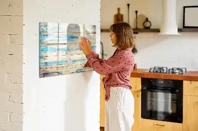 Magnetna tabla za risanje z motivom praskanega lesa