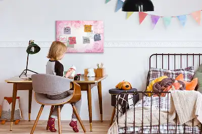 Magnetna tabla za risanje z motivom abstrakcije z vrtnicami