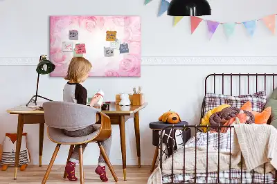 Magnetna tabla za risanje z motivom abstrakcije z vrtnicami