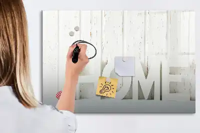 Magnetna tabla piši briši z napisom Dom
