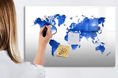 Kozmični zemljevid sveta magnetna piši briši tabla