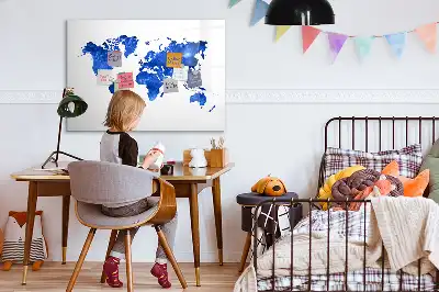 Kozmični zemljevid sveta magnetna piši briši tabla