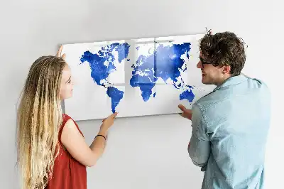 Kozmični zemljevid sveta magnetna piši briši tabla