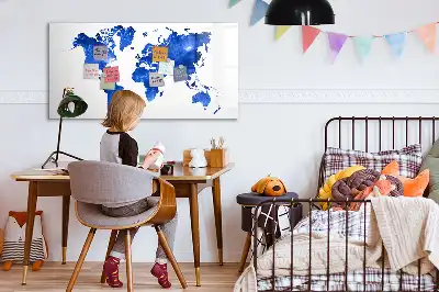 Kozmični zemljevid sveta magnetna piši briši tabla