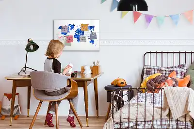 Kozmični zemljevid sveta magnetna piši briši tabla