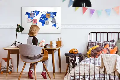 Kozmični zemljevid sveta magnetna piši briši tabla