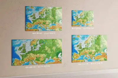 Magnetna tabla za risanje z motivom geografskega zemljevida sveta