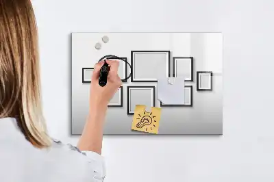 Magnetna tabla za risanje s črnim okvirjem