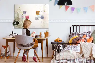 Magnetna tabla piši-briši motiv pastelna abstrakcija