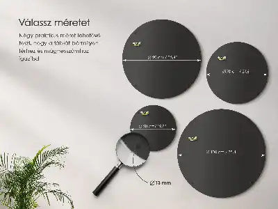 Magnetna tabla za spominske magnete s počitnic okrogla črna