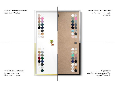 Magnetna tabla s srebrnim okvirjem Pastelna kamnita tekstura