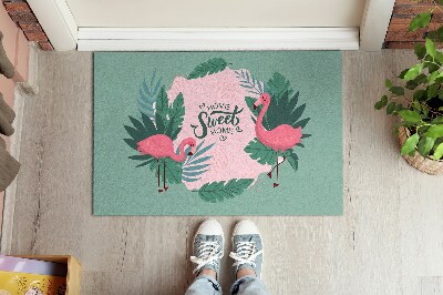 Predpražnik Home sweet home Flamingos