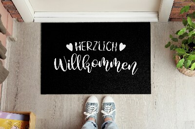 Predpražnik za vrata Herzlich willkommen