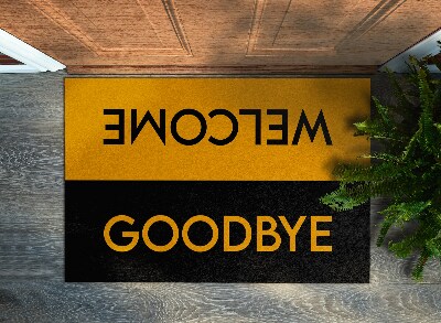 Predpražnik za pred vrata Welcome Goodbye Oranžna barva