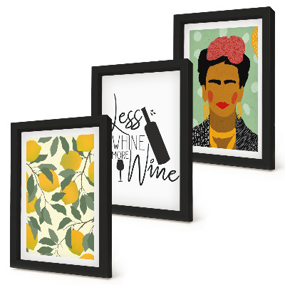 Stenska galerija slik Portret Fride Kahlo v steklenici vina z limono
