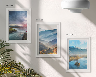 Stenska galerija slik Slikovite gorske pokrajine in slapovi v naravi