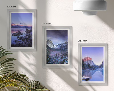 Stenska galerija slik Gorske pokrajine v mraku, razgledi na vodo