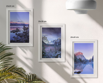 Stenska galerija slik Gorske pokrajine v mraku, razgledi na vodo