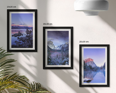 Stenska galerija slik Gorske pokrajine v mraku, razgledi na vodo