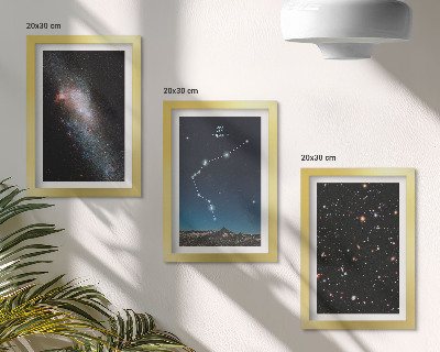 Set 3 slik v okvirju Galaksija vesoljsko zodiakalno znamenje Vodnar