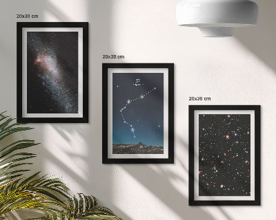 Set 3 slik v okvirju Galaksija vesoljsko zodiakalno znamenje Vodnar