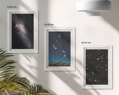 Komplet slik v okvirju Kozmične pokrajine galaksij in ozvezdja zodiaka Oven