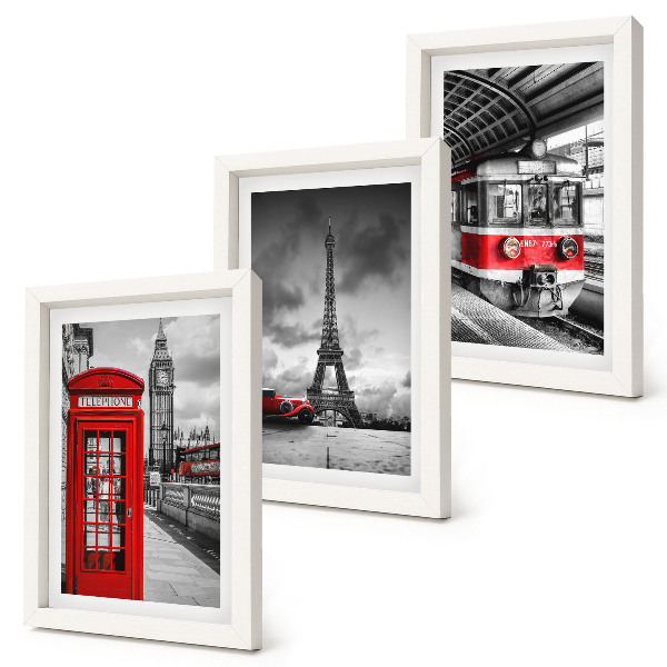 Stenska galerija slik Ikonična mesta London Pariz in železniški promet