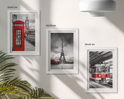 Stenska galerija slik Ikonična mesta London Pariz in železniški promet