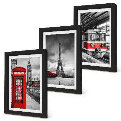 Stenska galerija slik Ikonična mesta London Pariz in železniški promet