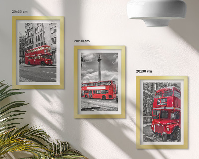 Komplet slik v okvirju Rdeči avtobusi v londonski urbani krajini