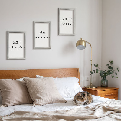 Set 3 slik v okvirju Minimalistični motivacijski citati, ki navdihujejo
