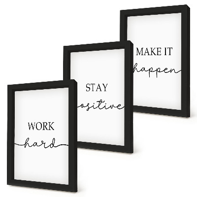 Set 3 slik v okvirju Minimalistični motivacijski citati, ki navdihujejo