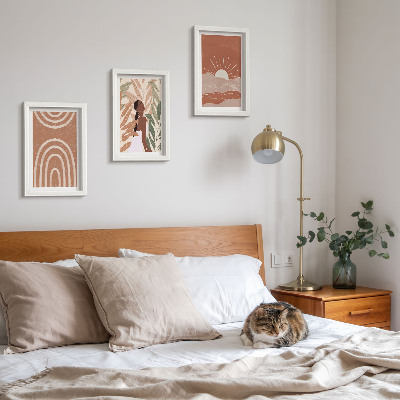 Komplet slik v okvirju Boho abstraktne oblike in ilustracije