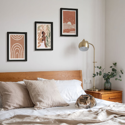 Komplet slik v okvirju Boho abstraktne oblike in ilustracije
