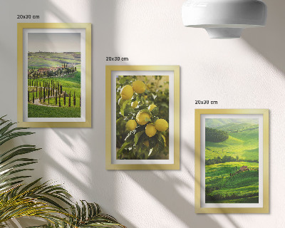 Stenska galerija slik Italijanske pokrajine z agrumi in zelenimi griči